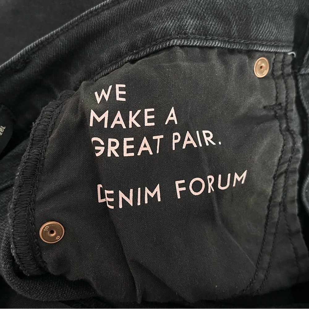 Aritzia Denim Forum Black The Yoko‎ High Rise Slim Jeans Size 26 - Picture 10 of 16